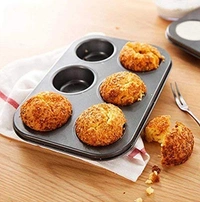 2210 Non-Stick Reusable Cupcake Baking Slot Tray for 6 Muffin Cup - 0.318 kgs, China