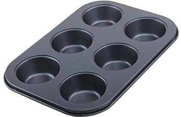 2210 Non-Stick Reusable Cupcake Baking Slot Tray for 6 Muffin Cup - 0.318 kgs, China