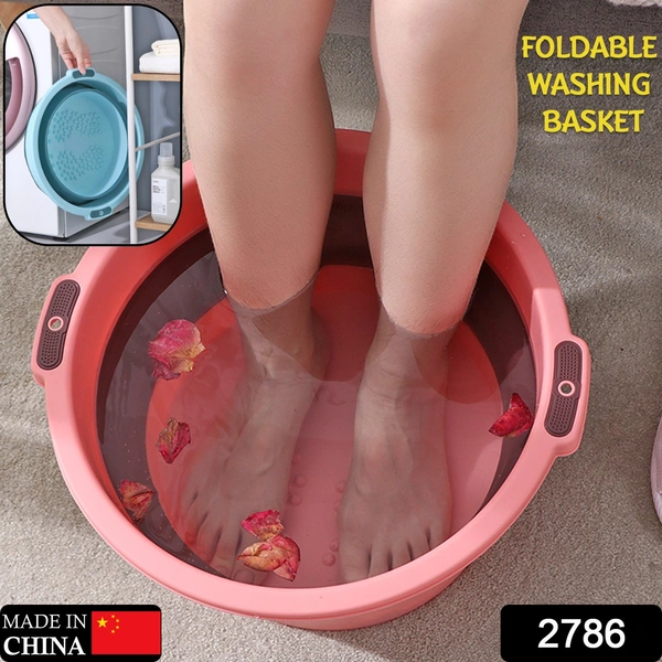 2786 Multi-Purpose Portable Collapsible Folding Tub, with Hanging Hole & Save Storage Space, Also use for Foot Spa. - 2.138 kgs, China