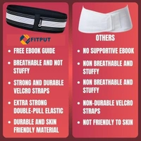 Scatica Back Pain Relief Belt Pack of 1 - Free Size, Black, 0.200 kgs, India