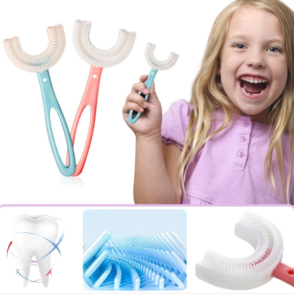 4773 Kids U Shaped Large Tooth Brush used in all kinds of household bathroom places for washing teeth of kids, toddlers and children’s easily and comfortably. - China, 0.055 kgs