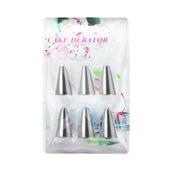 2517 Cake Decorating Stainless Steel Nozzle (6pcs) - 0.064 kgs, China