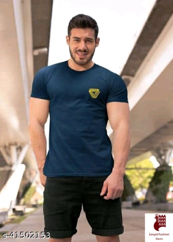 41502152 Comfortable Men's T-Shirt - 1, S, Short Sleeves, Solid, india, M, dark blue