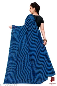 Banita Ensemble Sarees - 1, Free Size, Georgette, Blue, Printed, India