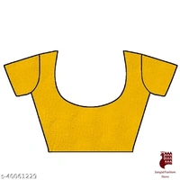 Aagyeyi Refined Sarees - 1, Free Size, Georgette, Yellow, Printed, India