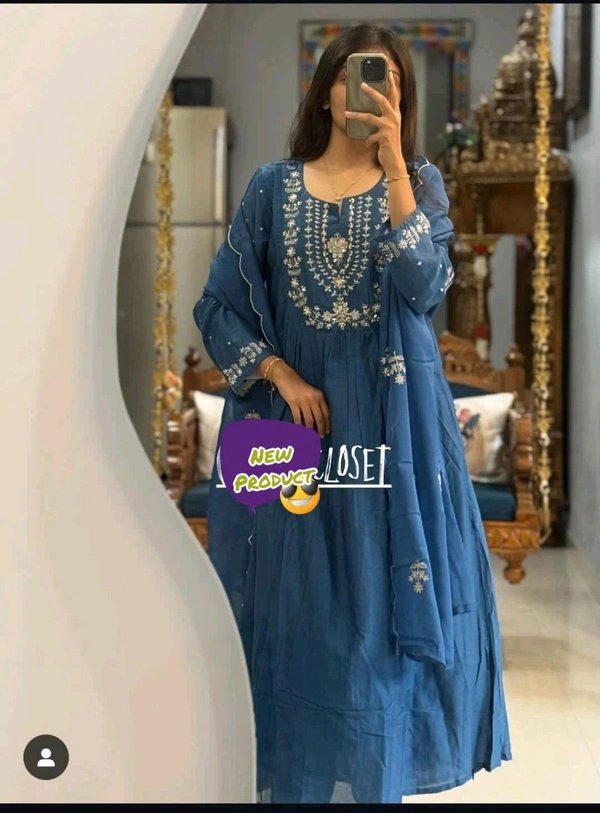 Printed Floral Kurta And Duppata Set 2 - L