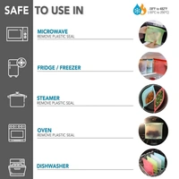 1000ml Leak Proof Airtight Silicon Food Storage Bag for Fridge - Multi Color, Silicon