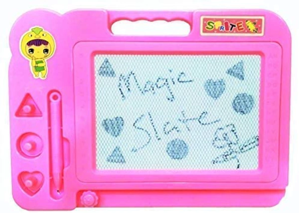 Magic Slate for Kids Pen Doodle erasable Drawing pad  - 23 x 17 x 1.9 cm, Multi Color, Plastic