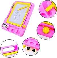Magic Slate for Kids Pen Doodle erasable Drawing pad - 23 x 17 x 1.9 cm, Multi Color, Plastic