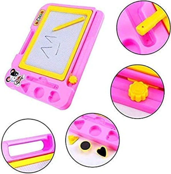 Magic Slate for Kids Pen Doodle erasable Drawing pad - 23 x 17 x 1.9 cm, Multi Color, Plastic