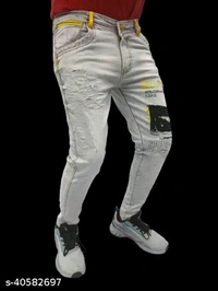 Fashionable Unique Men Jeans - 36