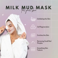 HONEY, OATMEAL, MILK & MUD SKIN TIGHTENING PORE MINIMISING FACIAL PACK - 50g - pre jar