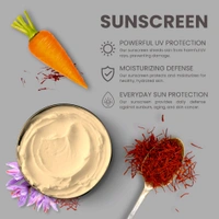 Saffron Carrot sunscreen ( Face & Neck ) - All Skin Type, Men & Women ( Customized ), 50g - pre jar