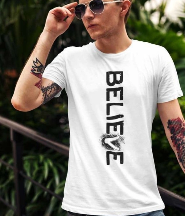 Cool Men cotton white t shirt  - S