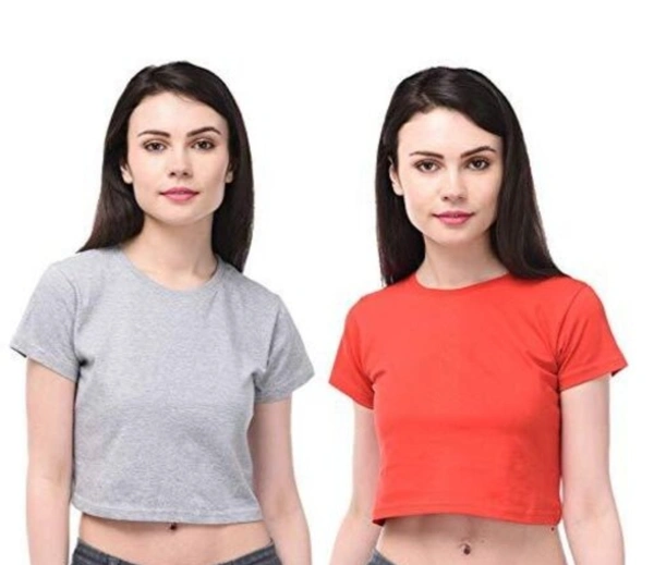 Fashion Wear Womens Crop Top (combo of 2 ) - S