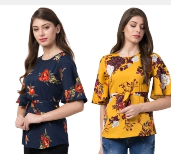 Slayout Stylish Floral Top Combo  - S