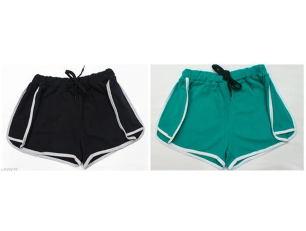 Solid Cotton Womens Shorts  - 26