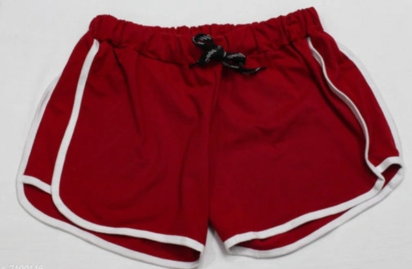 Women Cotton Shorts ( Red ) - 26