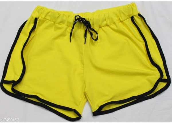 Solid Cotton Womens Shorts  - 24