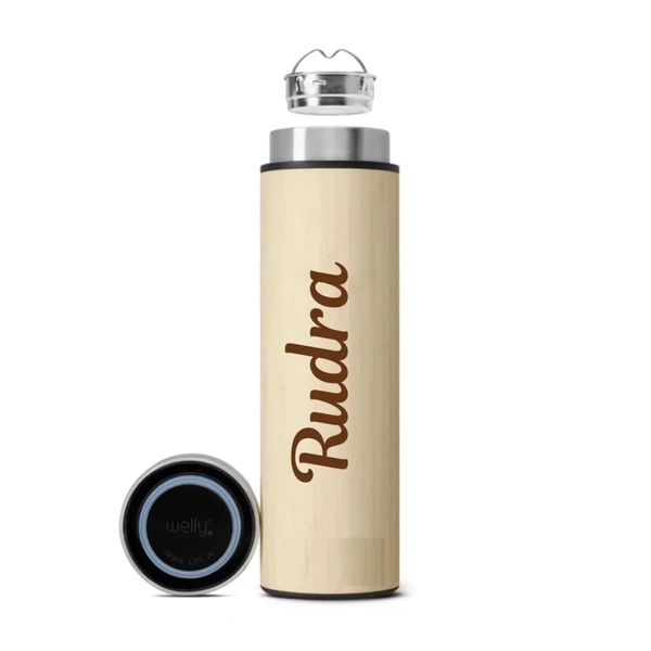 Steel Bamboo Wooden Bottle - Member Price