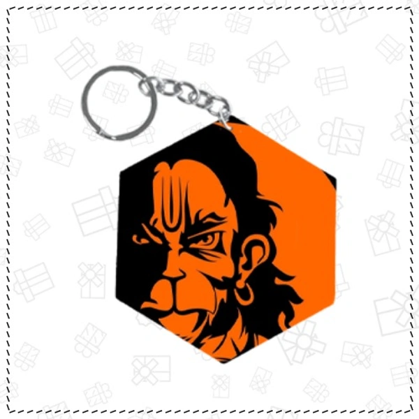 MDF Wood Keychain - Hexagon Shape - Regular Price