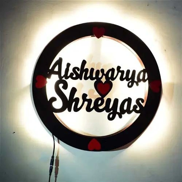 Round Shape - Custom Couple Name 11" Inch - Member Price