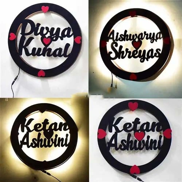 Round Shape - Custom Couple Name 11" Inch - Member Price