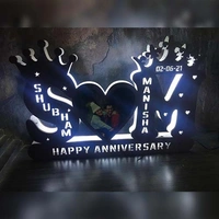 Custom LED Couple Initials with Crowns - 15x23" Inch - Regular Price