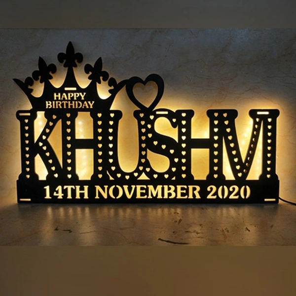 Custom LED Name Frame with Crown - 15x23" Inch - Member Price