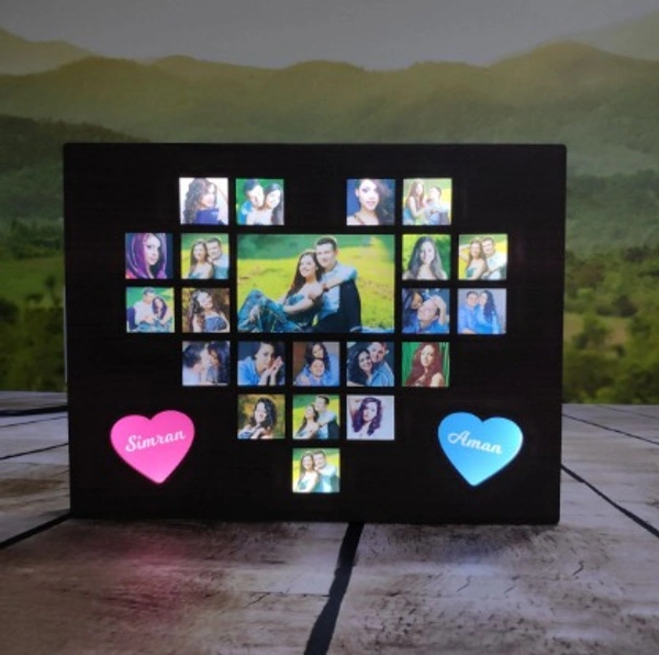Heart Shape - LED Collage Frame - 8x12" Inch - Regular Price