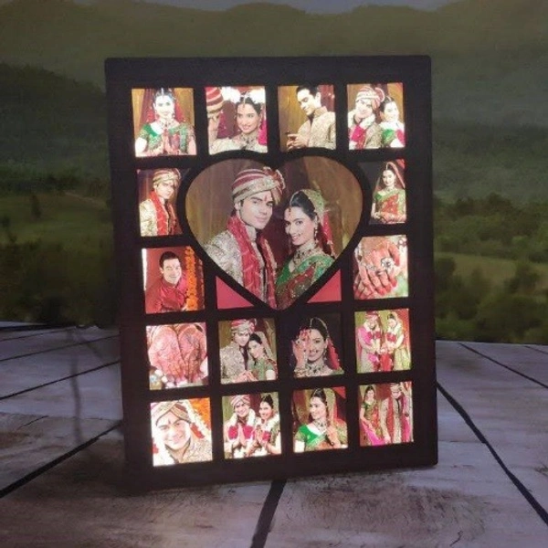 Heart & Squares - LED Collage Frame - 8x12" Inch - Regular Price