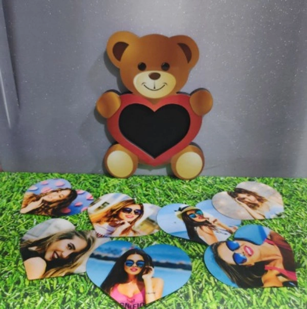 MDF Teddy Magnet with 7 Photo Prints - Member Price