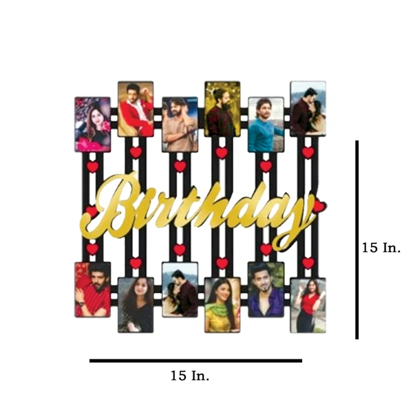 Happy Birthday - MDF Wall Collage Frame - SKU129 - Member Price