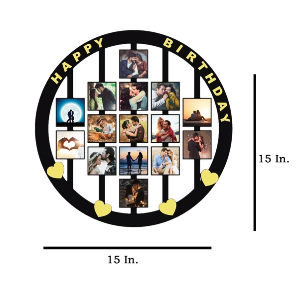 Happy Birthday - MDF Wall Collage Frame - SKU132 - Member Price