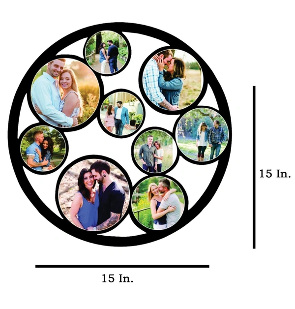 9 Pics Round - MDF Wall Collage Frame - SKU305 - Member Price