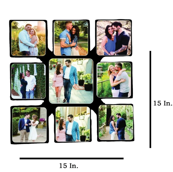 9 Pics Squares - MDF Wall Collage Frame - SKU307 - Regular Price