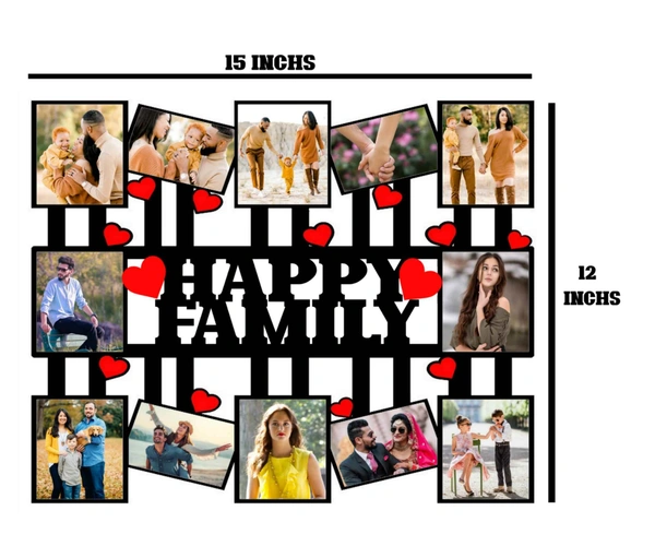 Happy Family - MDF Wall Collage Frame - SKU227 - Regular Price