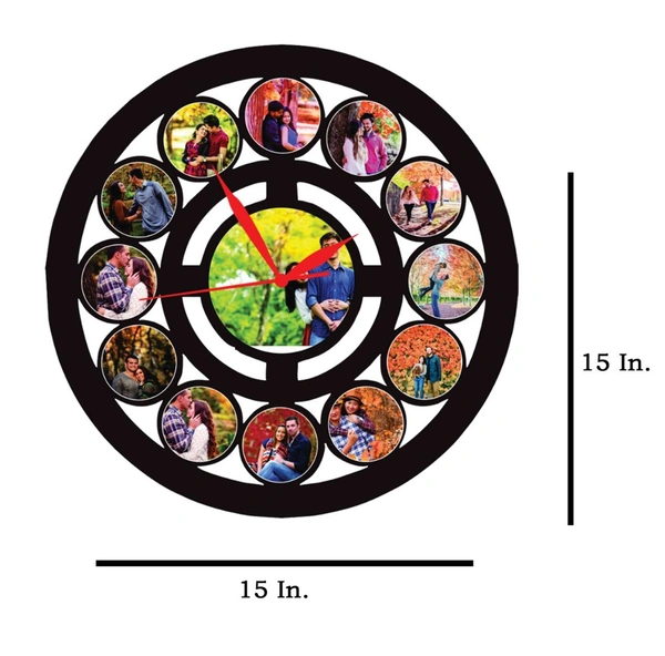 13 Pics with Clock - MDF Wall Collage Frame - SKU404 - Regular Price