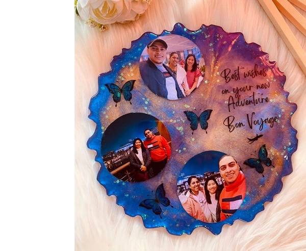 5" Inch Round Agate Mini Resin Frame - Regular Price