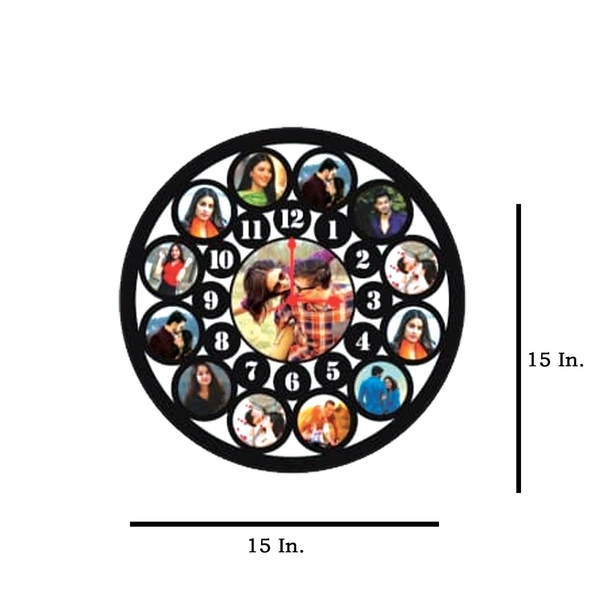 13 Pics With Clock - MDF Wall Collage Frame - SKU425 - Member Price