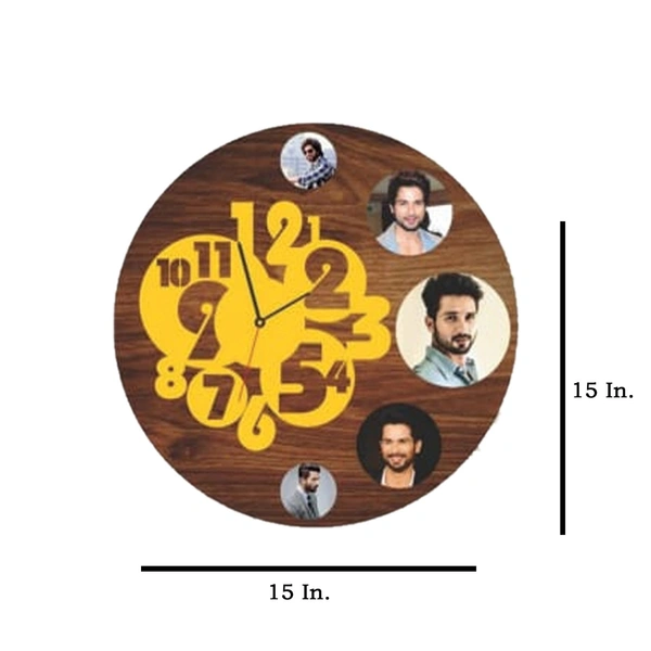 5 Pics With Clock - MDF Wall Collage Frame - SKU427 - Member Price