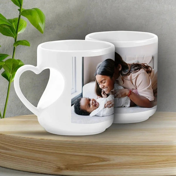 White Mug - Heart Cut - Member Price
