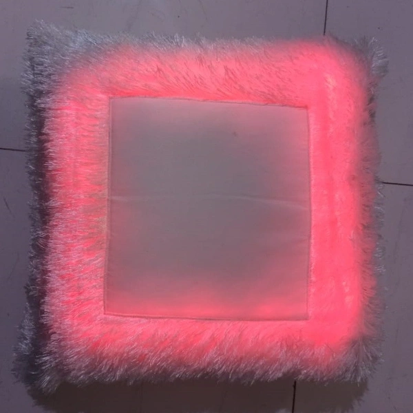 Green LED Fur Pillow - Square Shape - Member Price