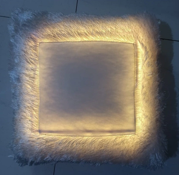 RGB LED Fur Pillow - Square Shape - Regular Price