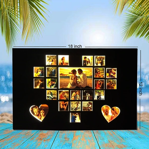 Heart Shape LED Collage Frame - 12x18" Inch - Regular Price