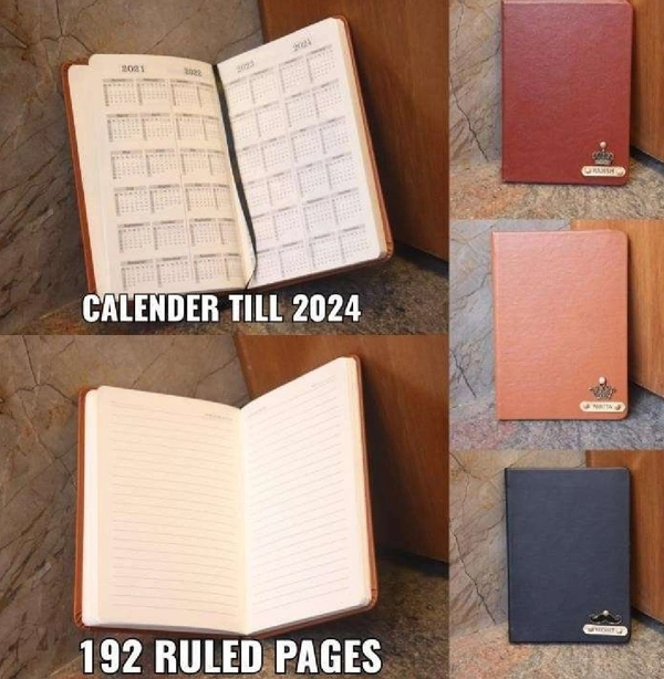 Faux Leather Diary - Black - Regular Price