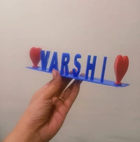 Flip Name with Blue Letters And Red Hearts - Regular Price