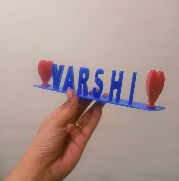 Flip Name with Blue Letters And Red Hearts - Regular Price