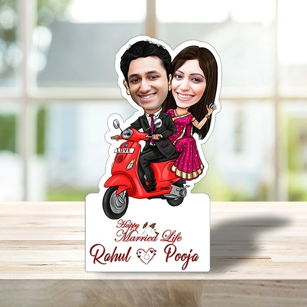 ACC14 -Couple on Vespa - Caricature Cartoon Frames - Regular Price