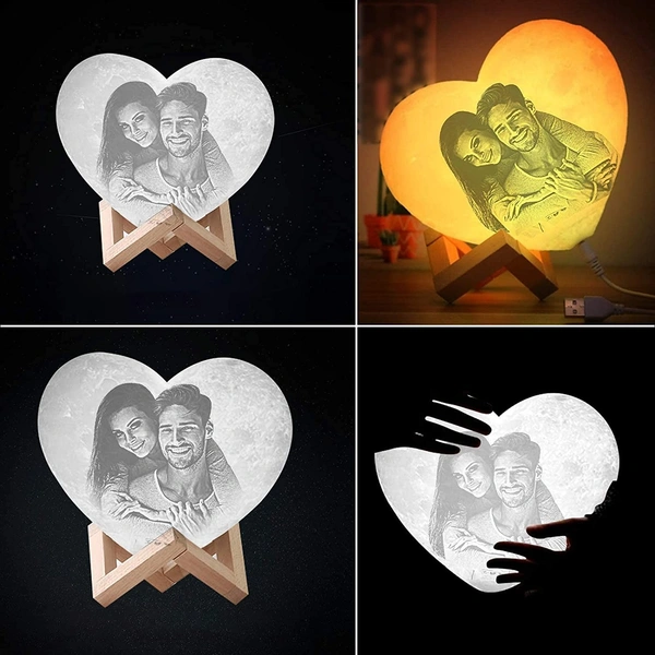 14cms RGB Light Heart Shape Moon Lamp - Regular Price